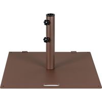 COSTWAY 21,5 kg Sonnenschirmständer, Schirmständer mit 2 integrierten Rädern & Tragegriff, quadratischer Schirmgewicht für Schirmstangen von 40/50 mm, Sonnenschirmfuß für Garten, Balkon