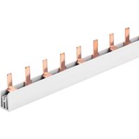 Pettine di Distribuzione Busbar Modulari, 2P, 54 PIN, Sezione PIN 10mm², Distanza tra PIN 17,8mm, Larghezza PIN 4mm, Altezza PIN 11,5mm, Lunghezza Totale 1000mm, 63A IP20