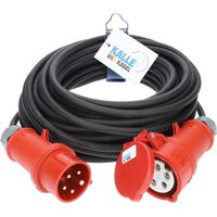 Kalle CEE Gummi-Verlängerungskabel H07RN-F 5G 2,5 mm² 10 Meter mit Phasenwender 400V 16A IP44