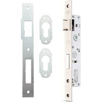 Serrure de portail à larder trou inox de cylindre européen i axe a 20mm + gâche