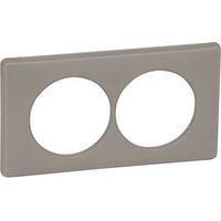 Legrand 066728 – Céliane-Platte – pulverbeschichtet – 2 Stationen für Renovierung – Achsabstand 57 mm – Sandstein
