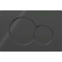 Pour Plaque de déclenchement Geberit Sigma01 pour rinçage double touche: noir foncé RAL 9005 (115.770.DW.5)
