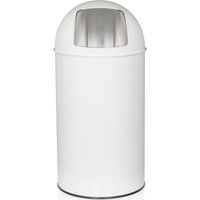 Poubelle à poussoir / Poubelle automatique PUSH 50L satin blanc hjh OFFICE