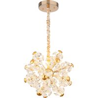 Globo - lámpara colgante - FLORIELLA - dorado - vidrio - Ø 50cm -
