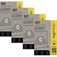 Lot de 4 packs de 4 sacs aspirateur 64821 pour Tornado et Electrolux TopFilter Premium