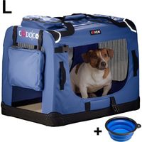 Dog Carrier, Fabric, Navy Blue, Large, 70x52x50cm