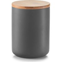 Zeller Vorratsdose mit Bamboodeckel, 650 ml, Keramik, 10 x 10 x 13,5 cm
