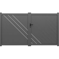 Portail ALU Brest largeur 3m00 ou 3m50 - Ht 1m70 - Gris