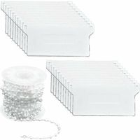 20 Pièces Stores Verticaux Poids Lattes Inférieures 89mm (3.5) x 10m Kit de Réparation de Store, Blanc