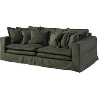 Hussensofa 3-Sitzer 236x138x76 grün KINGSTON