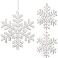 Weihnachtsbaumanhänger Schneeflocken Durchmesser 9 cm 3 Stück