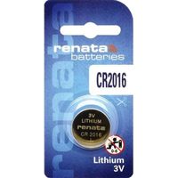 Knopfzelle renata CR2016 3 Volt Kapazität 90 mAh