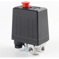 Pressostat de compresseur d'air ¼" NPT Monophasique 10 Bar/145psi 4 sorties Contrôle de pression ajustable
