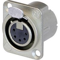 Neutrik NC5FD-LX XLR-Steckverbinder Flanschbuchse, Kontakte gerade Polzahl: 5 Silber 1 St.