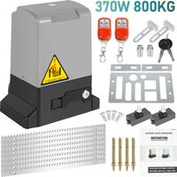 Swanew – Ouvre-portail coulissant 370W – 800kg – Moteur 220V – Télécommande sans fil – Clé de déverrouillage – IP44 étanche