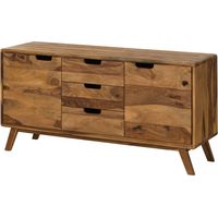 Sideboard Sheesham 134x40x65 natur sandgestrahlt lackiert MALMÖ 2 207