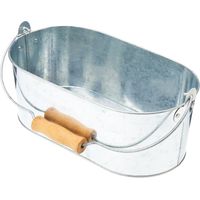 Genware NEV-GSTC2815 Contenitore ovale in acciaio, da tavola, 28 x 15,5 x 10 cm