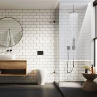 Store enrouleur de salle de bain transparent et hydrofuge