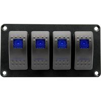 Pannello interruttori a bilanciere a 4 pin e 5 pin, interruttori a bilanciere retroilluminati on-off impermeabili per auto, barca, rimorchio, camion, SUV, barca, 12 V, pannello nautico