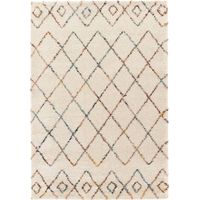 sweeek - Indoor Teppich Shaggy im Berberstil, cremefarben und mehrfarbig - 120 x 170 cm