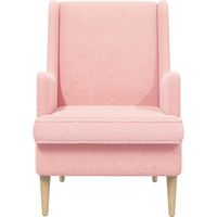 vidaXL Armchair Pink Bouclé