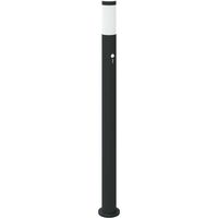 vidaXL Borne lumineuse avec détecteur 110 cm en acier inoxydable IP44