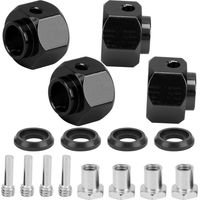 Élargisseur de moyeu hexagonal 8 mm, accessoire pour voiture RC Traxxas/TRX4/TRX6 1/10 (noir)