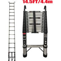 Échelle télescopique rétractable 14.5ft / 4.4m haute échelle pliante 150kg capacité de charge