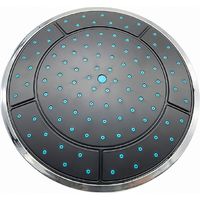 Lntyq pièce 24,5 cm en plastique rond pluie alimenté douche haut de la salle de douche buse de toit cabine accessoires