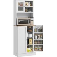 Two-Part Kitchen Storage Cabinet - White