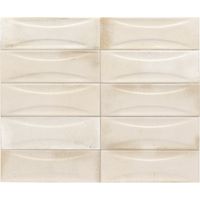 Carrelage mural faïence effet rustique THANGLONG Arco 20x6.5cm White - Brillant - boîte de 0.50 m2 Arco 20x6.5 cm White - Brillant / Poli - boîte de