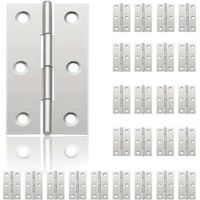 24 Pièces Charnières Inoxydables pour Portes Placard DIY Meubles Armoire Boîte à Bijoux