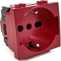 Presa schuko rossa 16A compatibile con vimar plana prese spina 2P gruppo di continuità ups cassetta 503