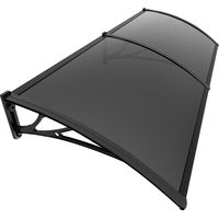VOUNOT 200x80cm Front Door Canopy Porch Outdoor Awning, Patio Rain Shelter, Anthracite