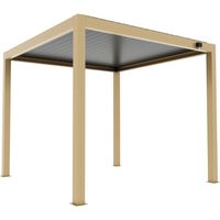 Pergola bioclimatique Atena effet bois 3x4x2