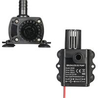 Pompe à eau sans balais ultra silencieuse Micro USB DC5V 4.8W 300L/H 300cm Tête, Pompe de fontaine submersible étanche avec réglage du débit