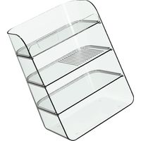 Étagère cosmétique lumineuse de luxe à plusieurs niveaux, organisateur de maquillage pour salle de bain ou chambre, transparente