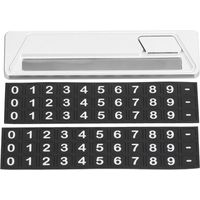 Plaque de stationnement temporaire en alliage d'aluminium avec numéro de téléphone - Accessoires pour parkings - Argent