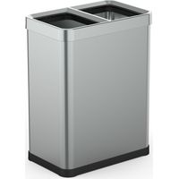 Poubelle de tri 2x30L TALLIN inox open top