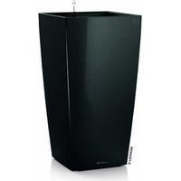LECHUZA CUBICO Premium 22 Komplettset schwarz hochglanz