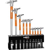 Neo Jeu de clés à douille 10 pièces acier CRV