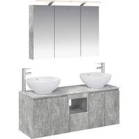 Bathroom Cabinet Set 4 pcs Concrete Grey Engineered Wood vidaXL