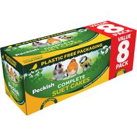 8 Peckish High Energy Suet Cakes No Mess Wild Bird Food Plastic Free Packaging