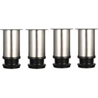 Adjustable Legs 8cm Height Thicken Cabinet Legs Table Legs Furniture Legs, Brushed Stainless Steel, Adjustable Height 015mm Come with Stainless Steel Screws- Crezuo
