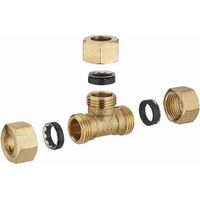 T-Stück aus Messing mit gleichmäßiger Mischdichtung für Kupferrohr NOYON & THIEBAULT - Ø 12 mm - 512G-12L1