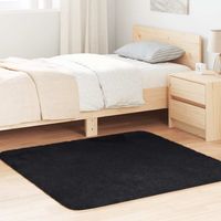 vidaXL Shaggy Rug High Pile “NAVARRA” Black 120x120 cm Polyester