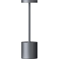 Wiederaufladbare, kabellose LED-Tischleuchte mit 1200 mAh USB-Anschluss aus Aluminium für Esszimmer oder Büro (Schwarz)