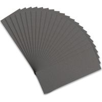 Lot de 21 feuilles de papier de verre de haute qualité, grain 800, assortiment idéal pour la finition de meubles en bois, le ponçage des métaux et le polissage automobile, 23 x 9 cm
