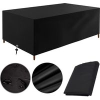 Housse pour salon de jardin - imperméable - Housse de protection résistante aux UV pour salon de jardin - 123 x 123 x 74 cm - Noir
