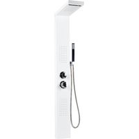 Yongqing – Colonne de douche hydromassante en acier inoxydable – 4 fonctions : pluie, cascade, massage, douchette – Longueur tube 150 cm – Dimensions 15x47x130 cm